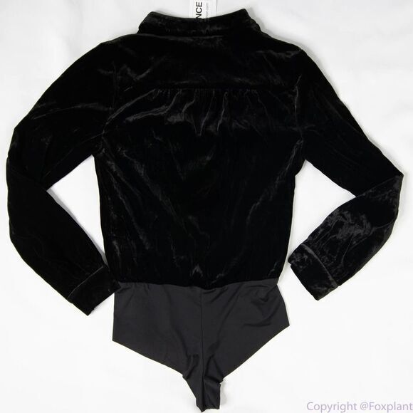 NEW L'Agence Marcella black Velvet Bodysuit, size S/P - Picture 10 of 14